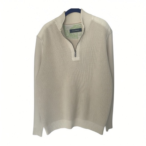 Tommy Bahama Men's Beige Zip-Up Sweater Size XL - Picture 8 of 11